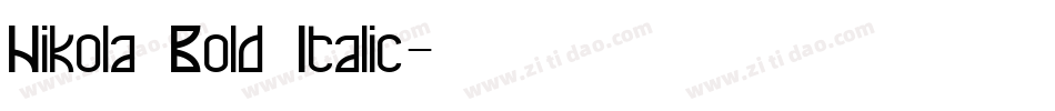 Nikola Bold Italic字体转换